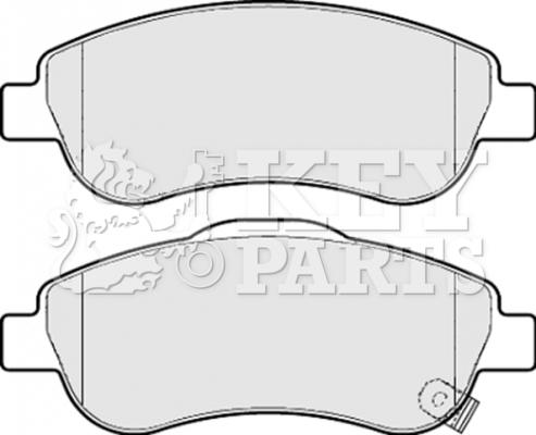 Key Parts KBP2074 - Kit de plaquettes de frein, frein à disque cwaw.fr