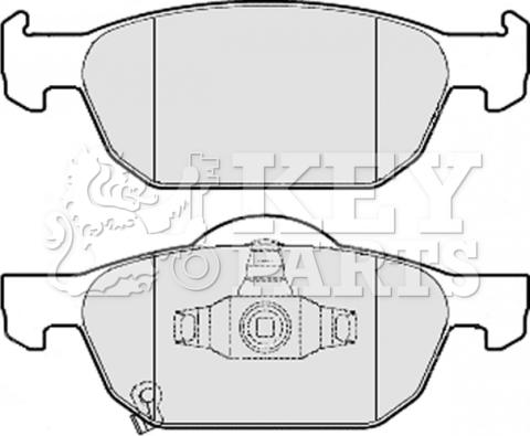 Key Parts KBP2076 - Kit de plaquettes de frein, frein à disque cwaw.fr