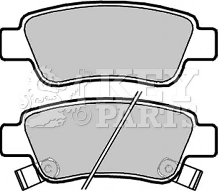 Key Parts KBP2072 - Kit de plaquettes de frein, frein à disque cwaw.fr