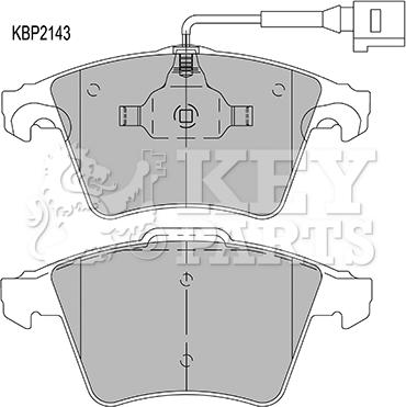 Key Parts KBP2143 - Kit de plaquettes de frein, frein à disque cwaw.fr