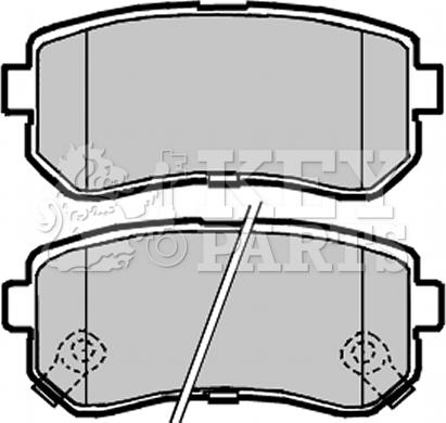 Key Parts KBP2104 - Kit de plaquettes de frein, frein à disque cwaw.fr