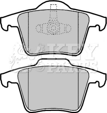 Key Parts KBP2136 - Kit de plaquettes de frein, frein à disque cwaw.fr