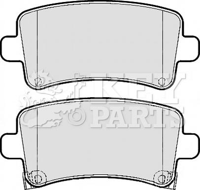 Key Parts KBP2120 - Kit de plaquettes de frein, frein à disque cwaw.fr