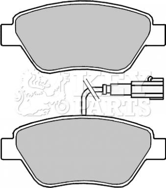 Key Parts KBP2243 - Kit de plaquettes de frein, frein à disque cwaw.fr