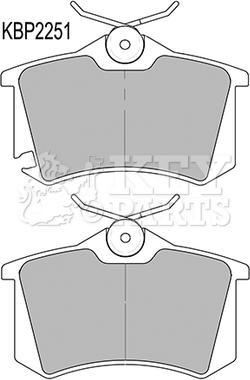 Key Parts KBP2251 - Kit de plaquettes de frein, frein à disque cwaw.fr