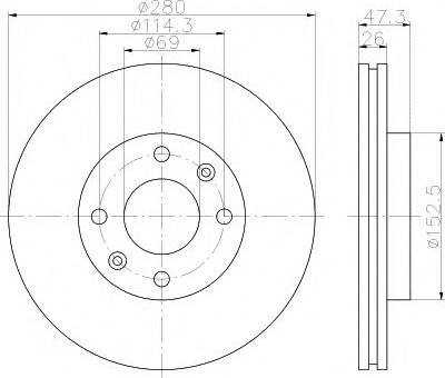 KIA 517123C100 - Disque de frein cwaw.fr