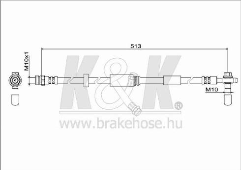 KK95KFT FT1476 - Flexible de frein cwaw.fr