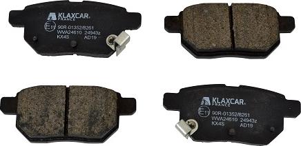 Klaxcar France 24943z - Kit de plaquettes de frein, frein à disque cwaw.fr