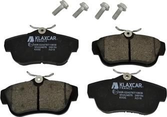 Klaxcar France 24918z - Kit de plaquettes de frein, frein à disque cwaw.fr