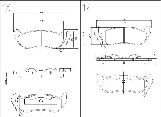 Klaxcar France 24651z - Kit de plaquettes de frein, frein à disque cwaw.fr