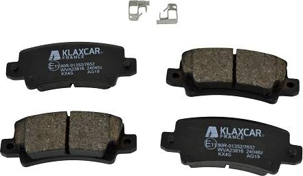 Klaxcar France 24046z - Kit de plaquettes de frein, frein à disque cwaw.fr