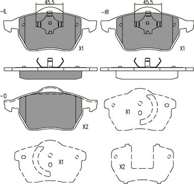 Klaxcar France 24051z - Kit de plaquettes de frein, frein à disque cwaw.fr