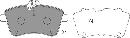 Klaxcar France 24064z - Kit de plaquettes de frein, frein à disque cwaw.fr