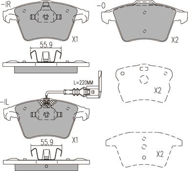 Klaxcar France 24068z - Kit de plaquettes de frein, frein à disque cwaw.fr