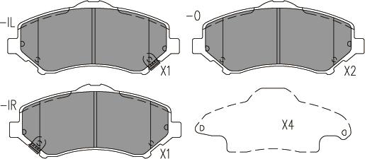 Klaxcar France 24016z - Kit de plaquettes de frein, frein à disque cwaw.fr