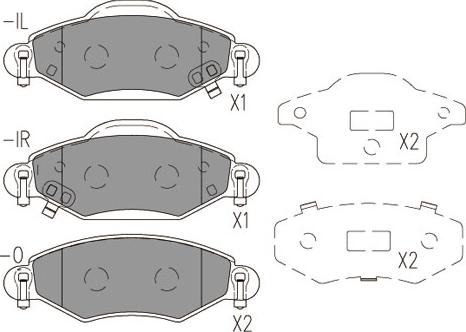 Klaxcar France 24032z - Kit de plaquettes de frein, frein à disque cwaw.fr