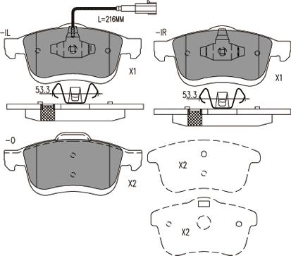 Klaxcar France 24758z - Kit de plaquettes de frein, frein à disque cwaw.fr