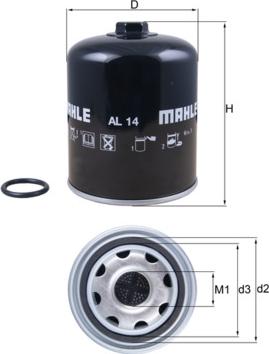 KNECHT AL 14 - Cartouche de dessicateur, système d'air comprimé cwaw.fr