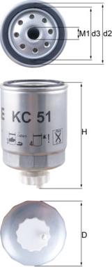 KNECHT KC 51 - Filtre à carburant cwaw.fr