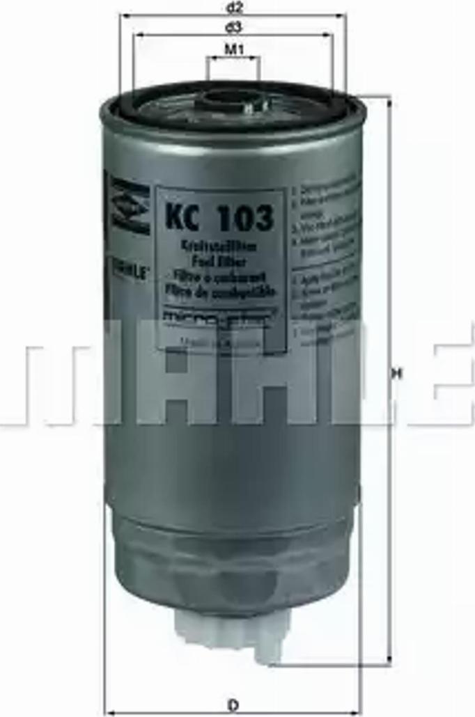 KNECHT KC 103 - Filtre à carburant cwaw.fr