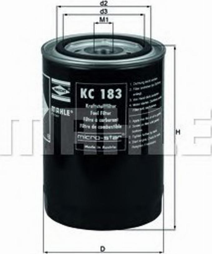 KNECHT KC 183 - Filtre à carburant cwaw.fr