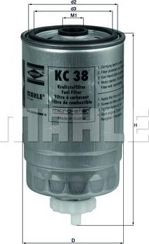 KNECHT KC 38 - Filtre à carburant cwaw.fr