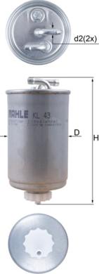 KNECHT KL 43 - Filtre à carburant cwaw.fr