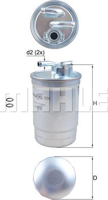 KNECHT KL 554D - Filtre à carburant cwaw.fr