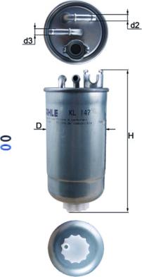 KNECHT KL 147D - Filtre à carburant cwaw.fr