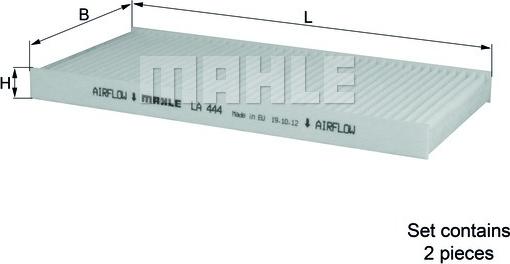 KNECHT LA 444/S - Filtre, air de l'habitacle cwaw.fr