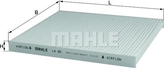 KNECHT LA 60 - Filtre, air de l'habitacle cwaw.fr