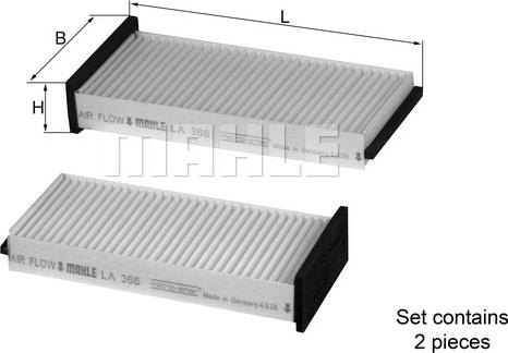 KNECHT LA 366/S - Filtre, air de l'habitacle cwaw.fr