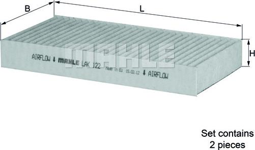 KNECHT LAK 122/S - Filtre, air de l'habitacle cwaw.fr