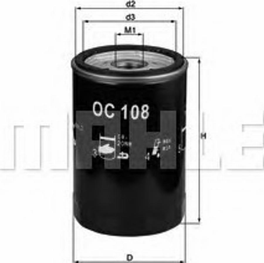 KNECHT OC108 - Filtre, système hydraulique de travail cwaw.fr