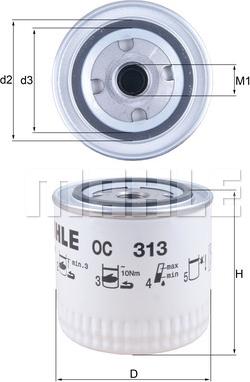 KNECHT OC 313 - Filtre à huile cwaw.fr