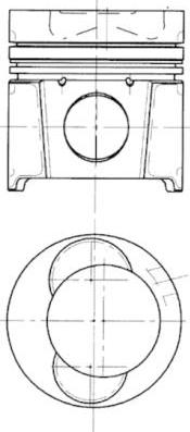 Kolbenschmidt 94487600 - Piston cwaw.fr