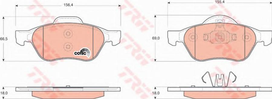 Konstein 5610044 - Kit de plaquettes de frein, frein à disque cwaw.fr