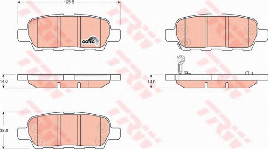 Konstein 5610055 - Kit de plaquettes de frein, frein à disque cwaw.fr