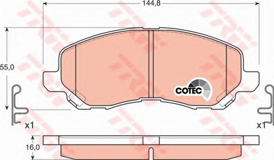 Konstein 5610004 - Kit de plaquettes de frein, frein à disque cwaw.fr