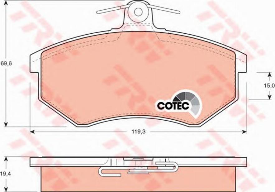 Konstein 5610032 - Kit de plaquettes de frein, frein à disque cwaw.fr