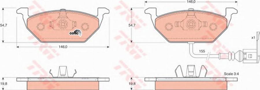 Konstein 5610020 - Kit de plaquettes de frein, frein à disque cwaw.fr