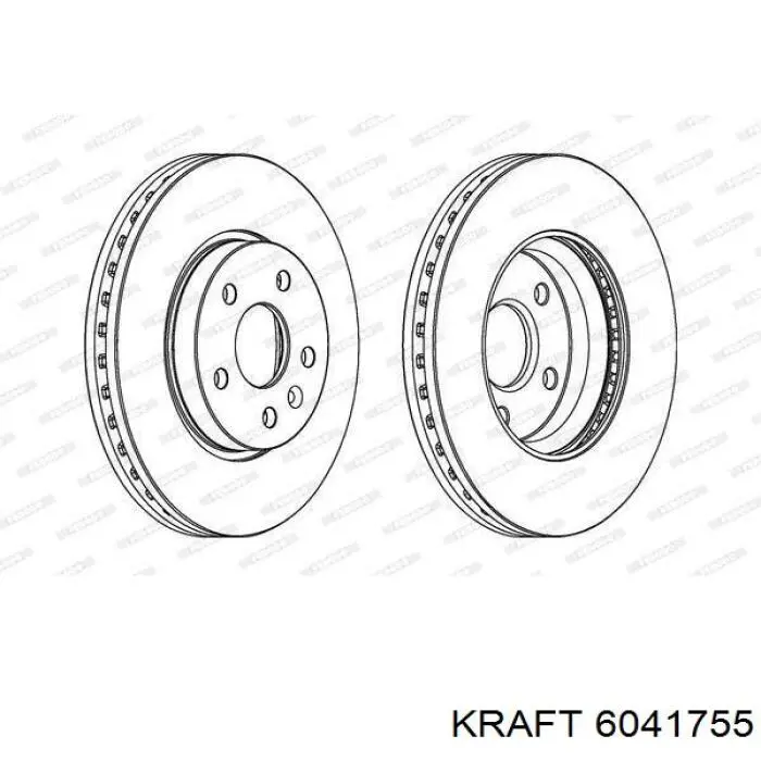 KRAFT AUTOMOTIVE 6041755 - Disque de frein cwaw.fr