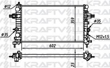 KRAFTVOLL GERMANY 08040049 - Radiateur, refroidissement du moteur cwaw.fr