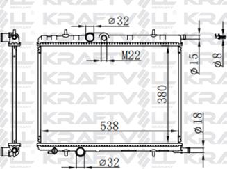 KRAFTVOLL GERMANY 08040067 - Radiateur, refroidissement du moteur cwaw.fr