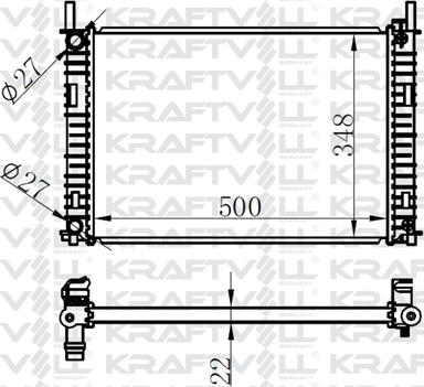 KRAFTVOLL GERMANY 08040005 - Radiateur, refroidissement du moteur cwaw.fr