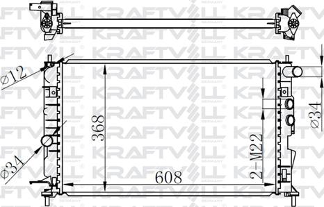 KRAFTVOLL GERMANY 08040014 - Radiateur, refroidissement du moteur cwaw.fr