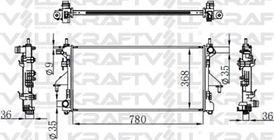 KRAFTVOLL GERMANY 08040085 - Radiateur, refroidissement du moteur cwaw.fr
