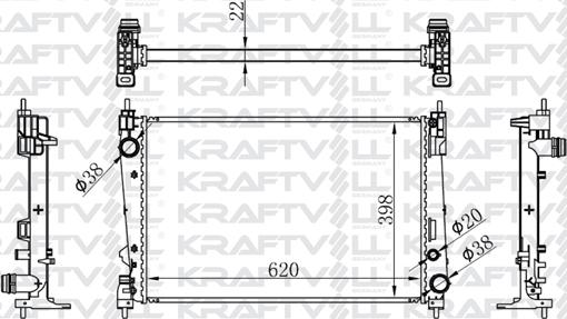 KRAFTVOLL GERMANY 08040020 - Radiateur, refroidissement du moteur cwaw.fr