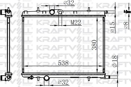 KRAFTVOLL GERMANY 08040021 - Radiateur, refroidissement du moteur cwaw.fr