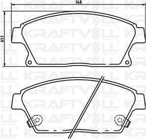 KRAFTVOLL GERMANY 07010057 - Kit de plaquettes de frein, frein à disque cwaw.fr